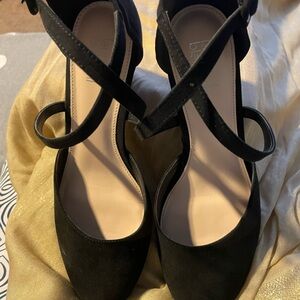 Lauren Blakwell Closed Toed Ankle Strap Wedge Heel for Women